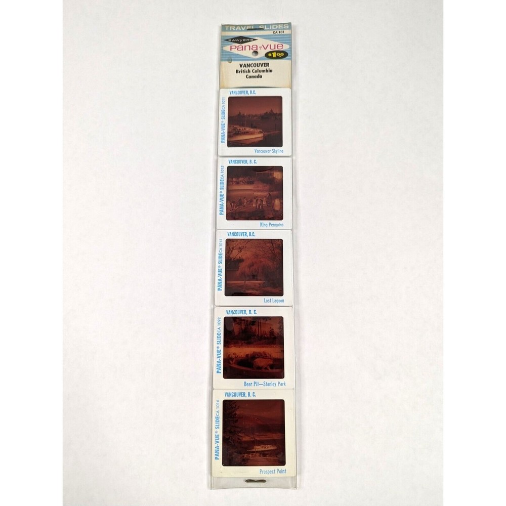 Vintage GAF Pana-Vue Slides Vancouver British Columbia Canada Lot of 5 CA101‎